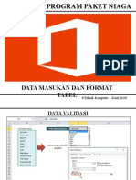 Program Paket Niaga - Ms Excel - Data Masukan Dan Format Tabel
