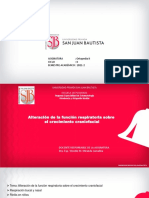 Alteración de La Función Respiratoria Sobre El Crecimiento Craniofacial