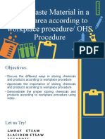 Store Waste Material in A Design Area According To Workplace Procedure/ OHS Procedure