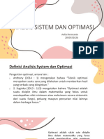 Tugas Analisis Sistem Dan Optimasi