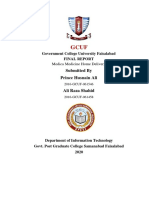 Submitted by Prince Husnain Ali: Government College University Faisalabad Final Report