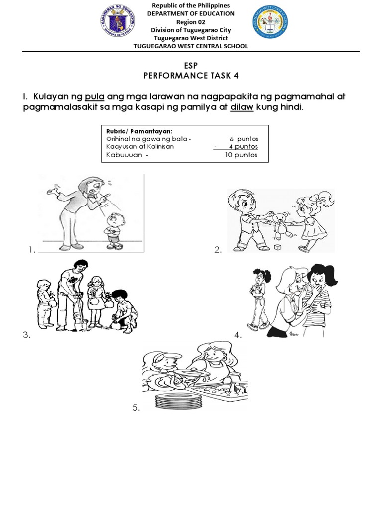 4TH Q1 All Subject Performance Task | PDF