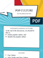 Pop Culture: How They Influenced The World