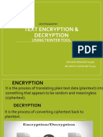 Text Encryption & Decryption: Using Tkinter Tool