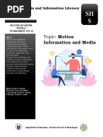 Topic: Motion: Information and Media