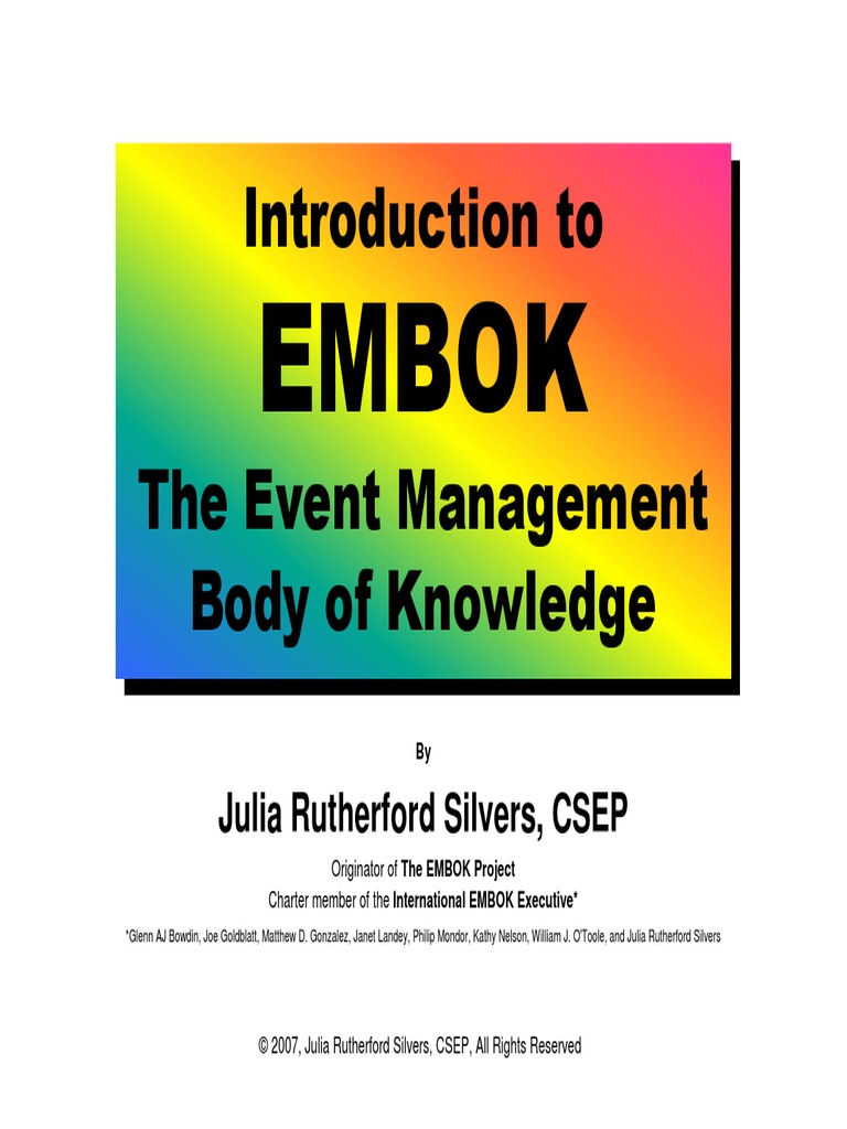 The Event Management Body of Knowledge | PDF