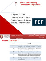 Program: B. Tech Course Code:BTCS3502 Course Name: Software Engineering & Testing Methodologies