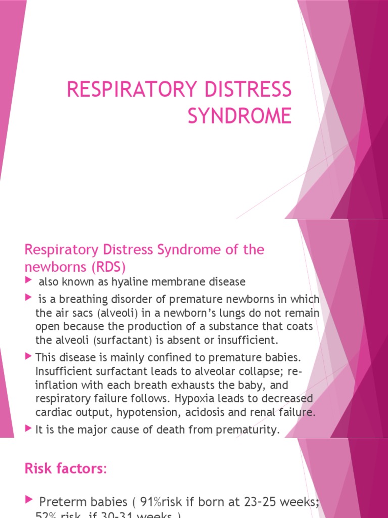 Respiratory Distress Syndrome | PDF | Preterm Birth | Sepsis