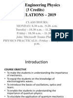 PH5151 Engineering Physics Regulations - 2019: (3 Credits)