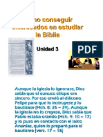 Unidad 3 Como Conseguir Interesados en Estudiar La Biblia.