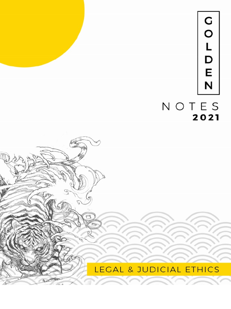 2021 Golden Notes Legal and Judicial Ethics PDF