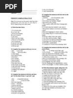 Repaso Presente Simpre para 1º Eso C