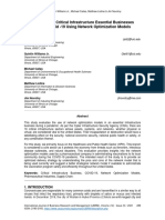 Evaluation of Critical Infrastructure Essential Businesses Amidst Covid -19 Using Network Optimization Models