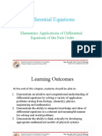 Differential Equations: Elementary Applications of Differential Equations of The First Order