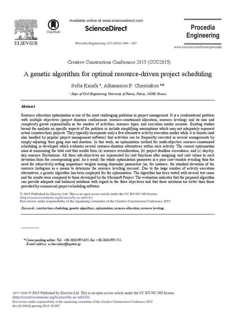 A Genetic Algorithm For Optimal Resource-Driven PR | PDF | Mathematical ...