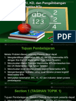 Analisis SKL, KI, KD Dan Pengembangan Indikator Matematika MTs.