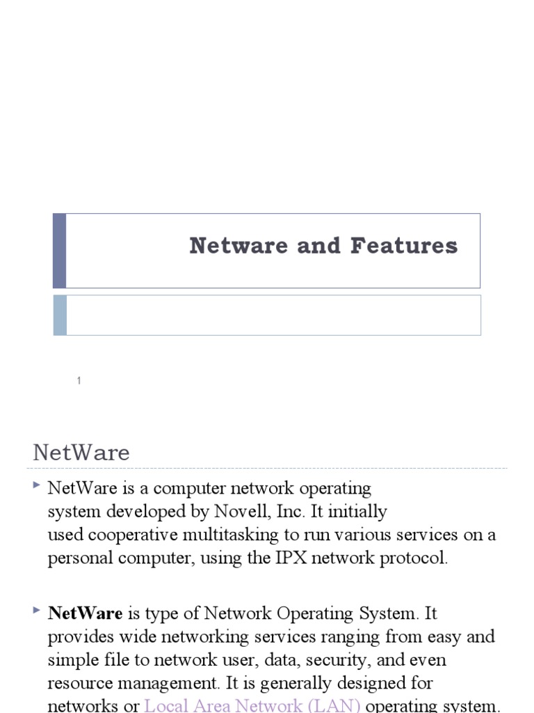 Netware Network Operating System – ZBGBI