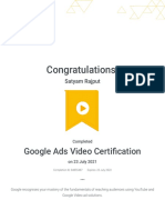 Google Ads Video Certification - Google