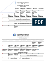 La Salette of Roxas College Calendar of Activities