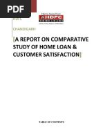 A Report on Comparative Study of Home Loan &amp; Customer Satisfaction