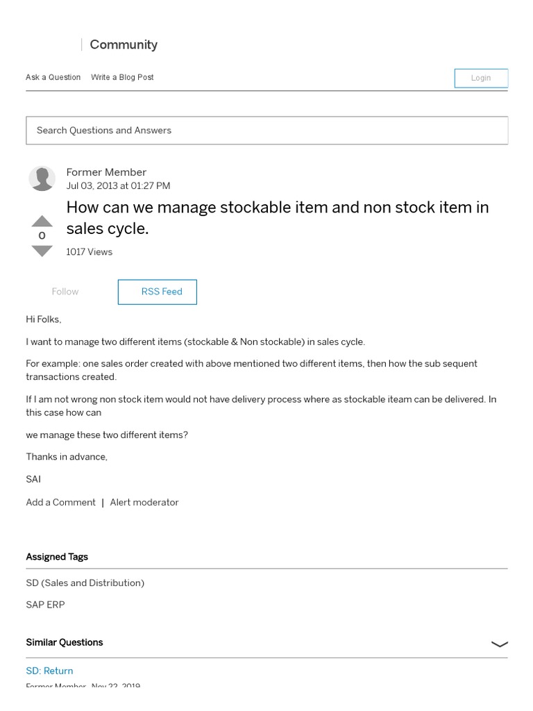 How Can We Manage Stockable Item and Non Stock Item in Sales Cycle