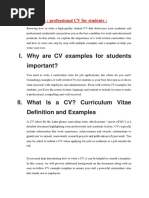 I. Why Are CV Examples For Students Important?