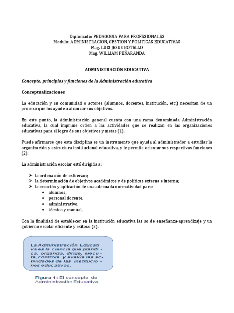 Principios de la Administración Educativa | PDF | Evaluación ...