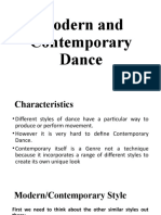 Modern and Contemporary Dance