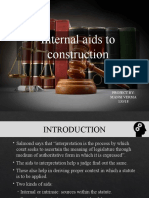 Internal Aids To Construction: Project BY: Mansi Verma 133/18