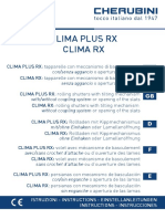 Clima Plus RX Clima RX: Istruzioni - Instructions - Einstellanleitungen Instructions - Instrucciones