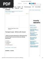 Transport Layer - MCQs With Answer