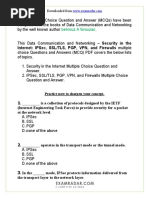 CH 32 Security in The Internet IPSec SSLTLS PGP VPN and Firewalls Multiple Choice Questions and Answers PDF