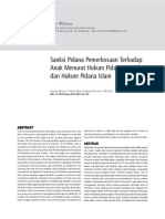 Sanksi Pidana Pemerkosaan Terhadap Anak Menurut Hukum Pidana Positif Dan Hukum Pidana Islam