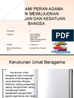 Memahami Peran Agama Untuk Mewujudkan Persatuan Dan Kesatuan Bangsa