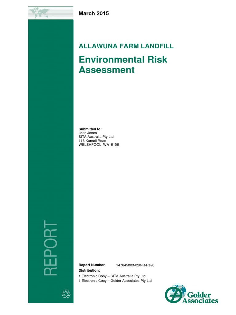 Landfill Risk Assessment | Risk assessment and investigation of ...