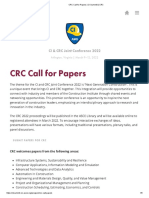 CRC Call For Papers - CI Summit & CRC