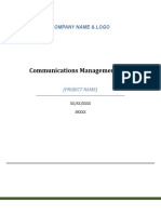 Communication Management Plan Template1