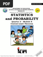 Statistics and Probability: Quarter 3 - Module 6 Central Limit Theorem