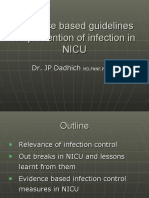 Evidence Based Guidelines For Prevention of Infection in Nicu