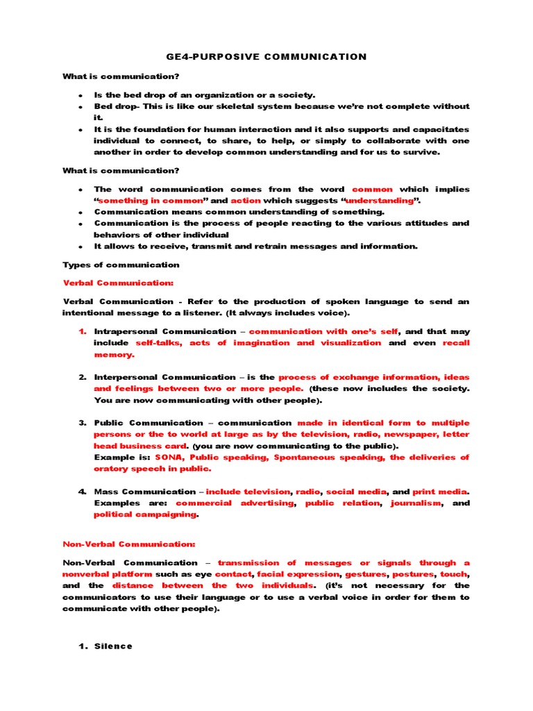 Understanding Purposive Communication | PDF | Communication | Nonverbal ...