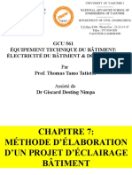 Electricité Bâtiment Chap7 Methode D'elaboration D'un Projet D'eclairage Batiment