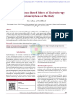 Scientifi C Evidence-Based Effects of Hydrotherapy On Various Systems of The Body