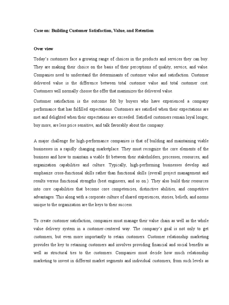 Enhancing Customer Satisfaction and Retention | PDF | Swot Analysis ...