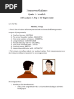 Homeroom Guidance: Quarter 1 - Module 1: Self-Analysis: A Step To My Improvement