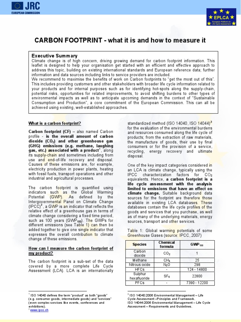 Carbon Footprint | PDF | Life Cycle Assessment | Carbon Footprint