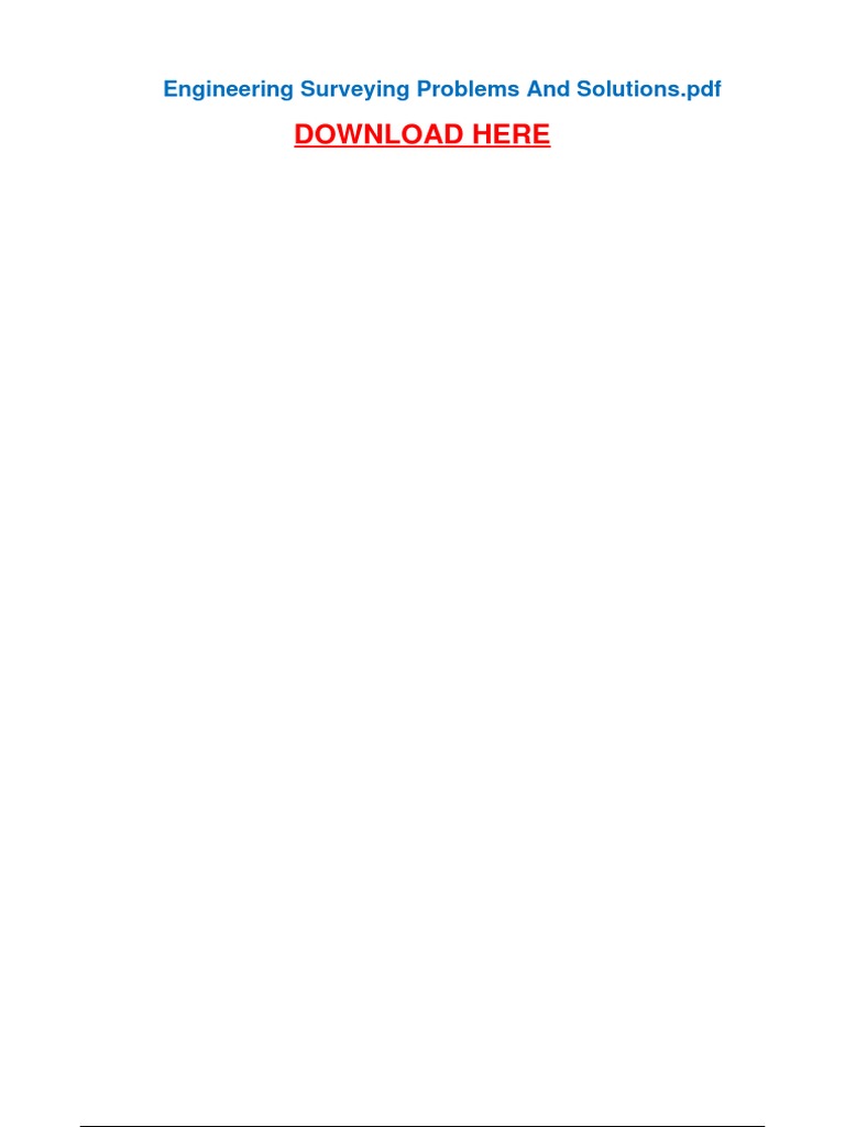 Engineering Surveying Solutions Guide | PDF | Engineering | Civil ...