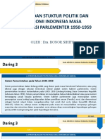 Sistem Dan Stuktur Politik Dan Ekonomi Indonesia Masa Demokrasi Parlementer 1950-1959