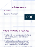 Web-Based Assessment System: by Aaron Thomason