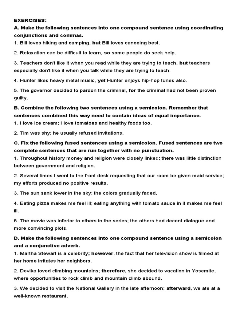 Sentence Combining Part 1 - ST | PDF