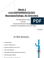 Week 2 Psychopharmacology Neuropsychology: An Overview